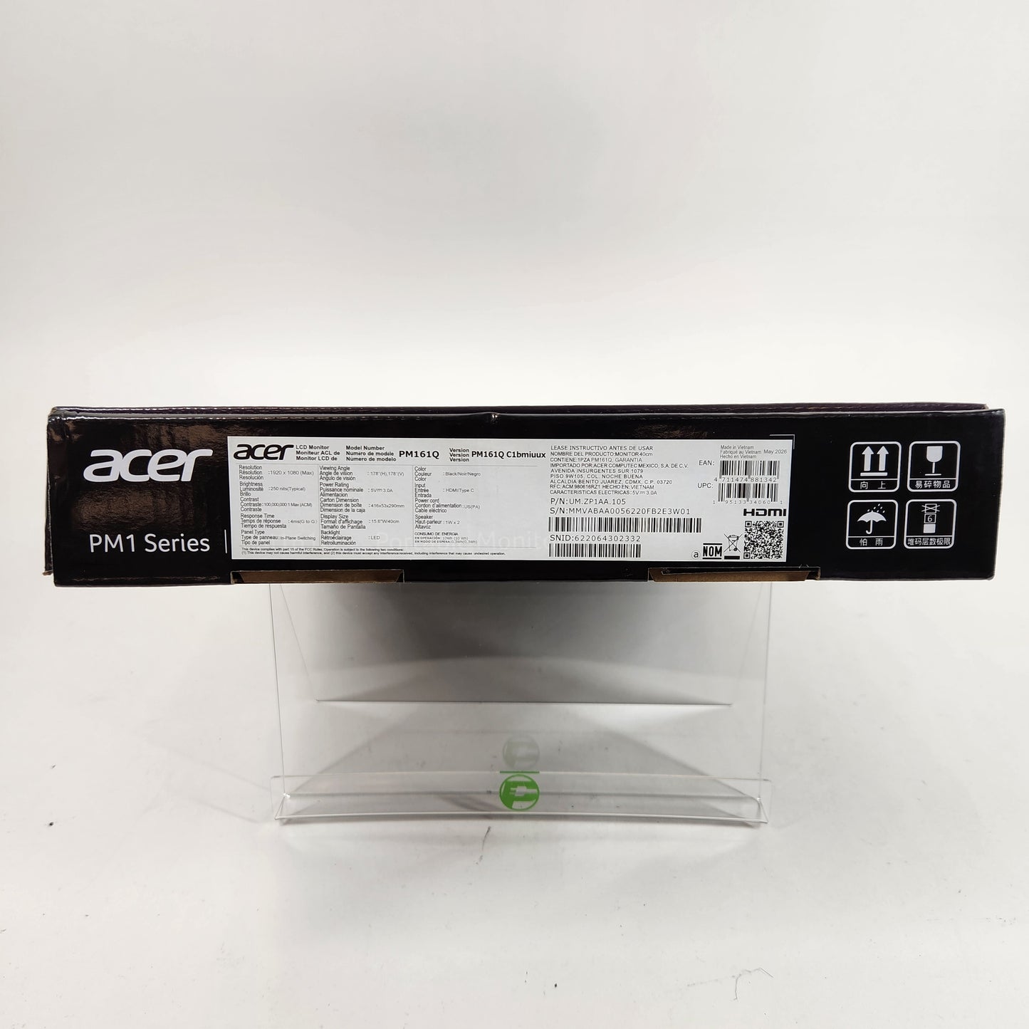 New Acer 16" PM161Q FHD LCD IPS Portable Monitor