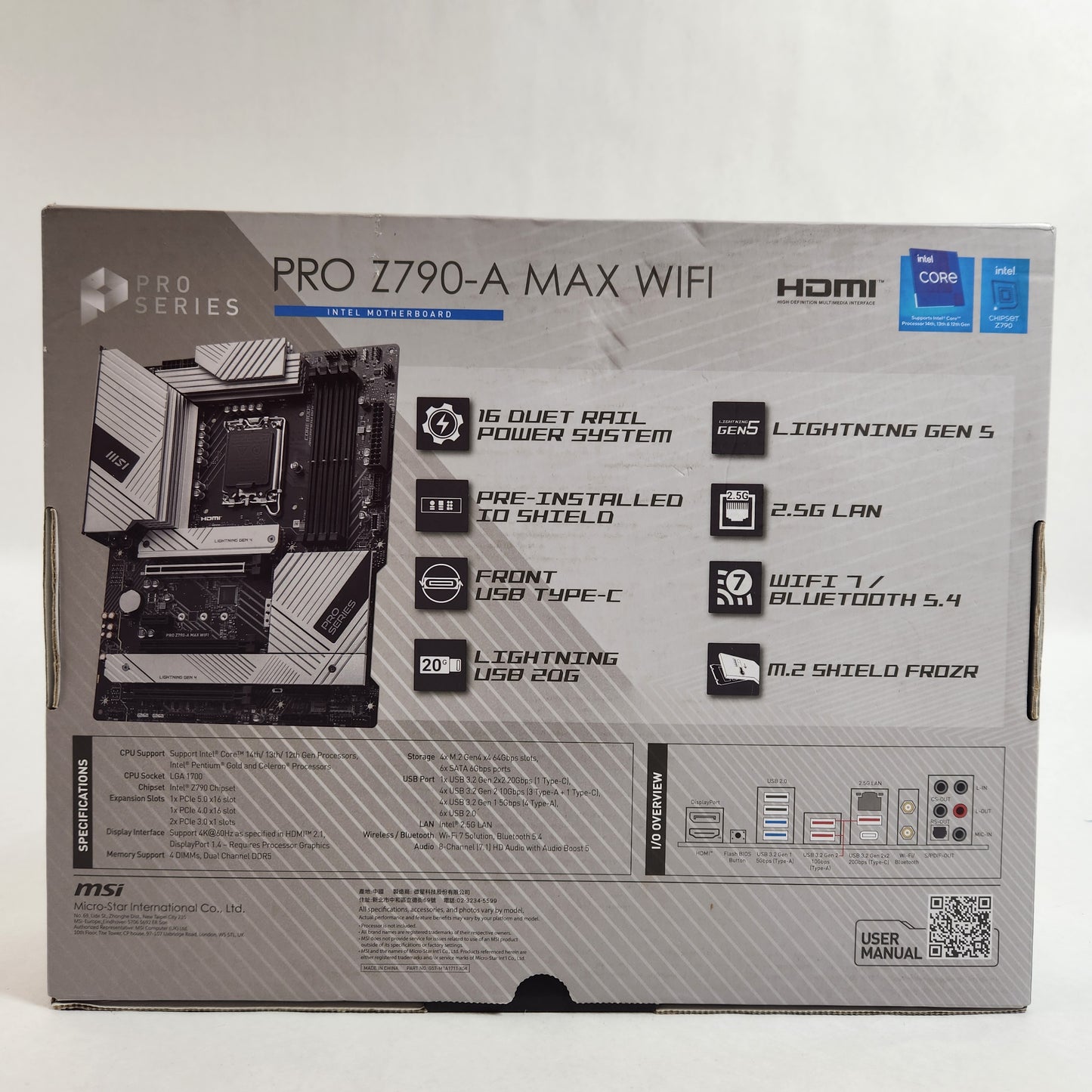 MSi Z790-A MAX WIFI LGA 1700 ATX Motherboard