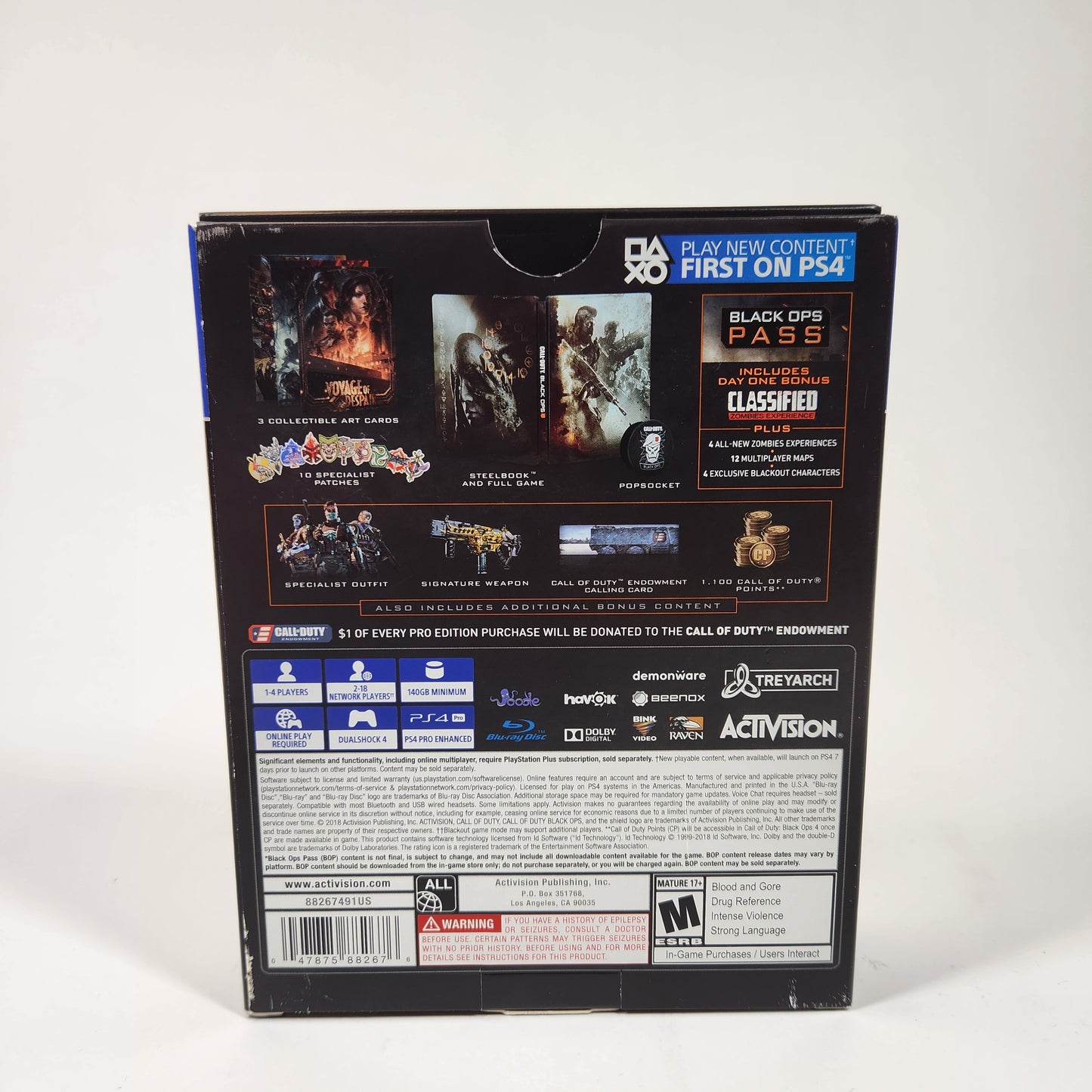 Call of Duty Black Ops 4 Pro Edition (Sony PlayStation 4 PS4, 2018)
