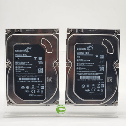 Pair of Seagate Desktop HDD 1TB 3.5" SATA III 6Gbps HDD ST1000DM003