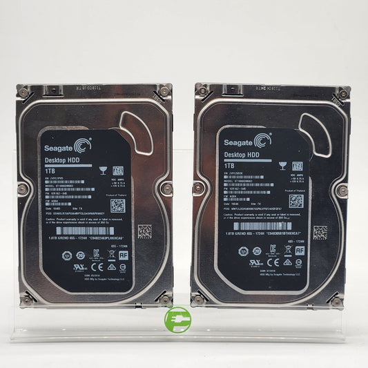 Pair of Seagate Desktop HDD 1TB 3.5" SATA III 6Gbps HDD ST1000DM003