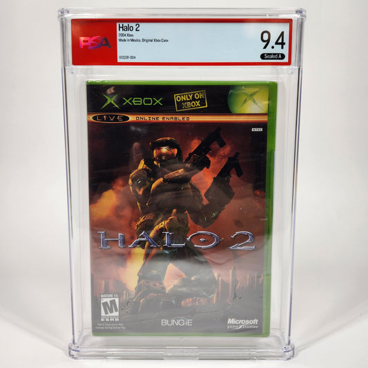 New Halo 2 Graded PSA 9.4 Sealed A (Microsoft Xbox, 2004)