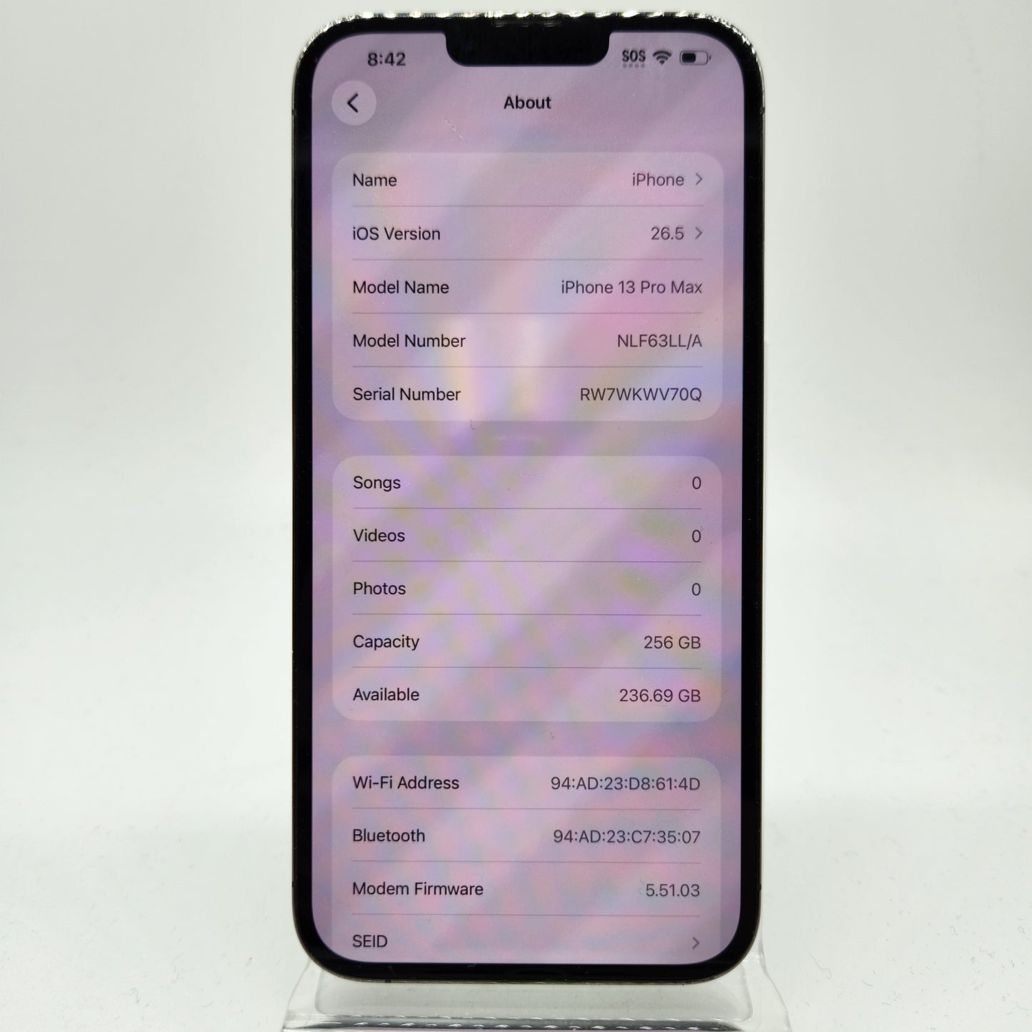 Factory Unlocked Apple iPhone 13 Pro Max 256GB Graphite NLF63LL/A
