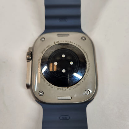GPS Only Apple Watch Ultra 3 49MM Black Titanium  Blue Sport Band MEWH4LW/A