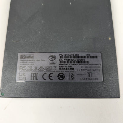 Seagate External FIRECUDA GAMING HARD DRIVE 1TB 2.5" Barracuda USB-B to USB-A HDD SRD0LF0
