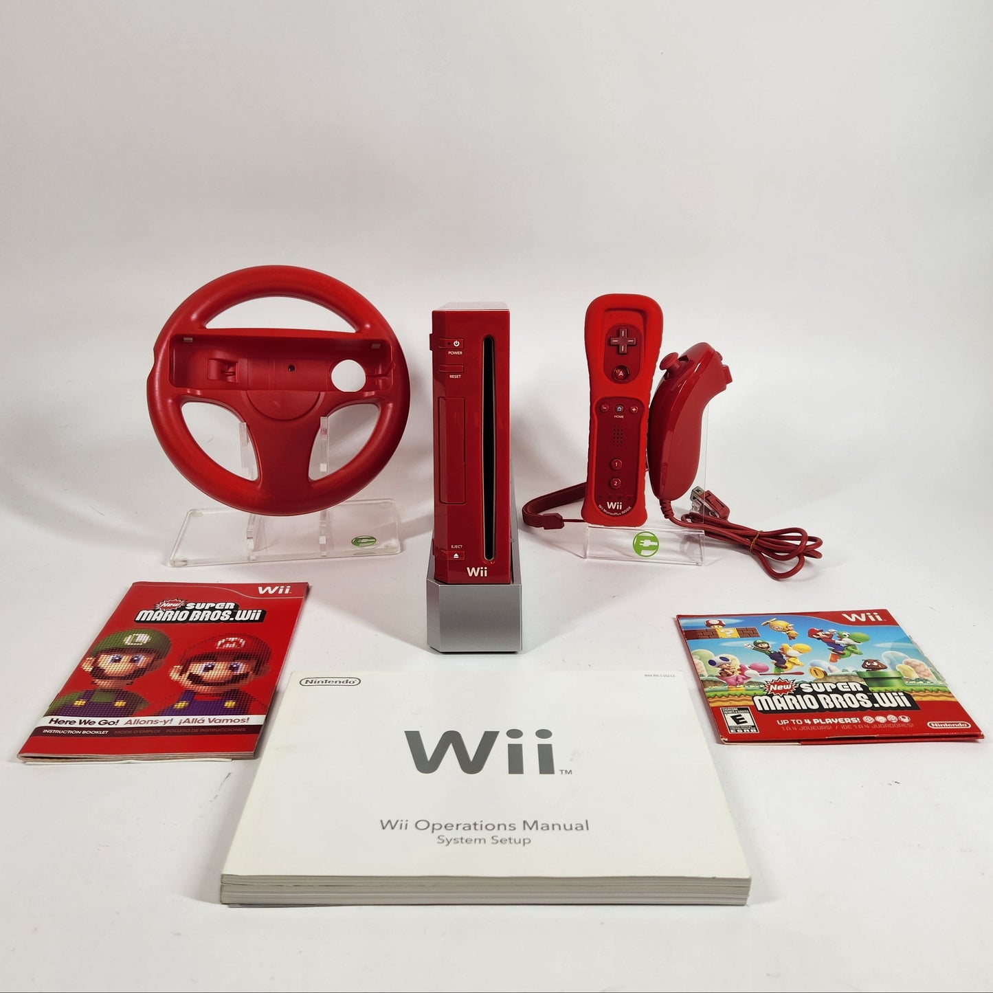 Limited Edition Red Nintendo Wii Gaming Console Bundle RVL-001