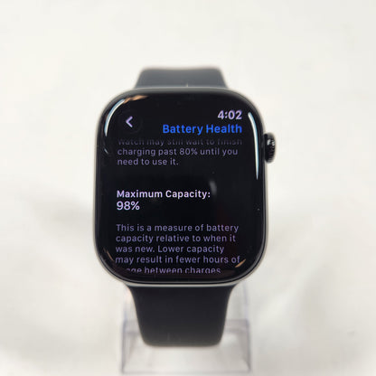 GPS Only Apple Watch Series 11 46MM Jet Black Aluminum Black Band MWWQ3LW/A