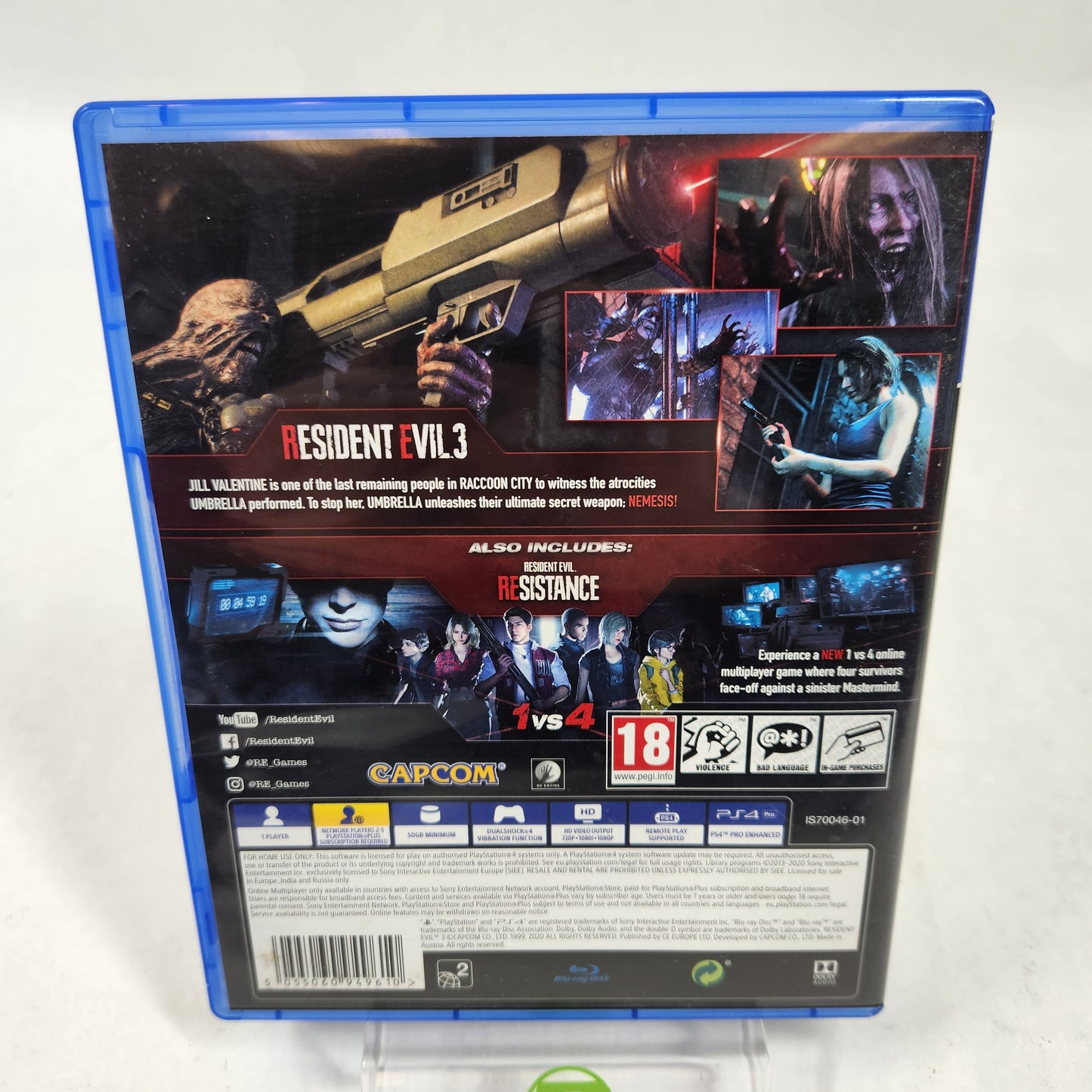 Resident Evil 3 (Sony PlayStation 4 PS4, 2020) PAL