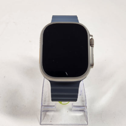 GPS Only Apple Watch Ultra 3 49MM Black Titanium  Blue Sport Band MEWH4LW/A