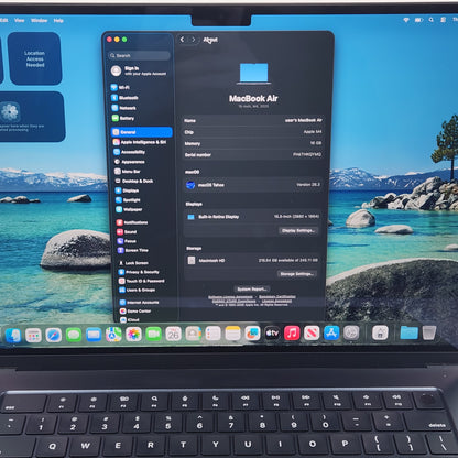 2025 Apple MacBook Air 15" M4 10C GPU 4.5GHz 16GB RAM 256GB SSD MW1L3LL/A