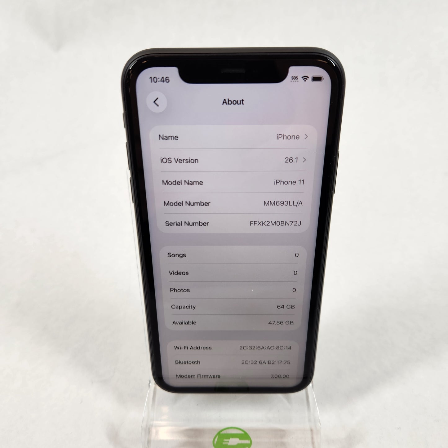 Factory Unlocked Apple iPhone 11 64GB Black MM693LL/A