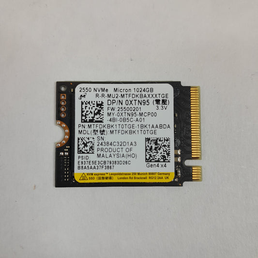 Micron  2550 NVMe 1024GB M.2 NVMe Gen 4.0 x 4 SSD MTFDKBK1TOTGE