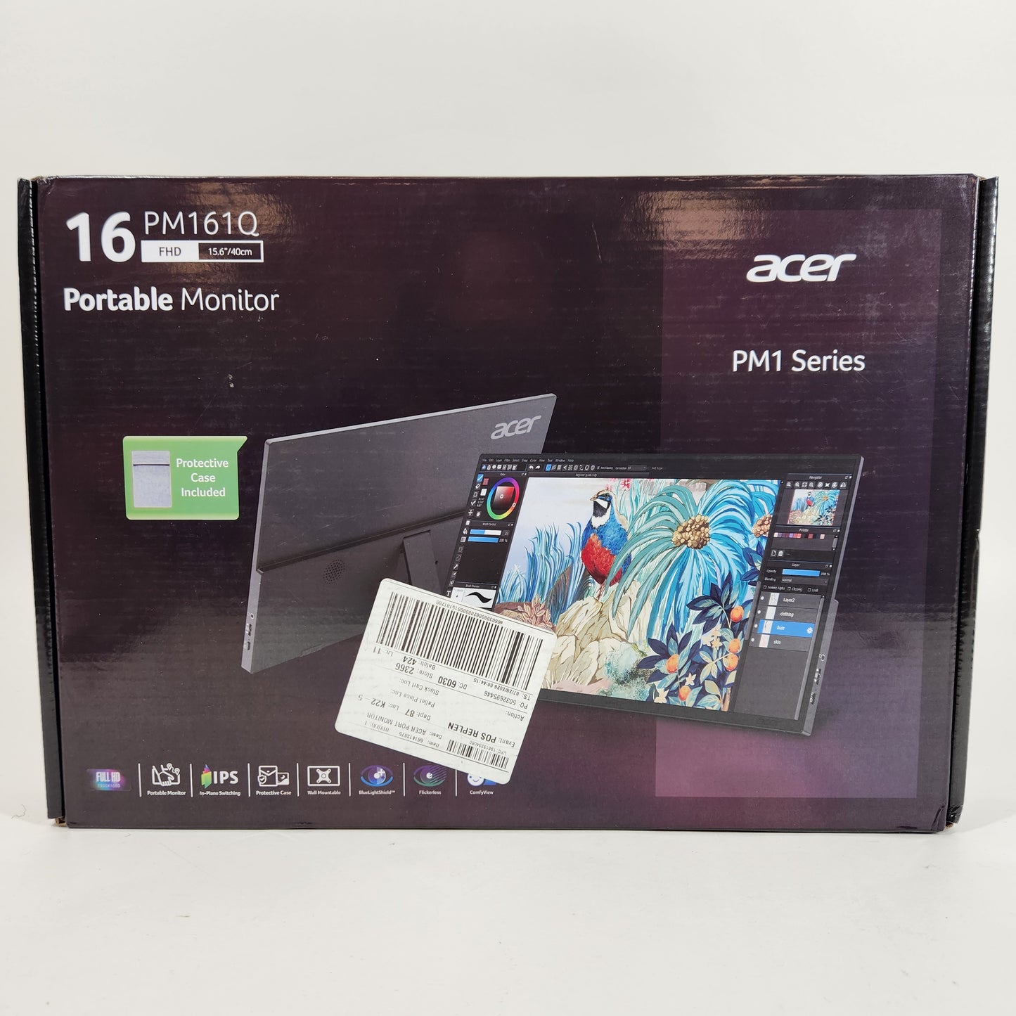 New Acer 16" PM161Q FHD LCD IPS Portable Monitor