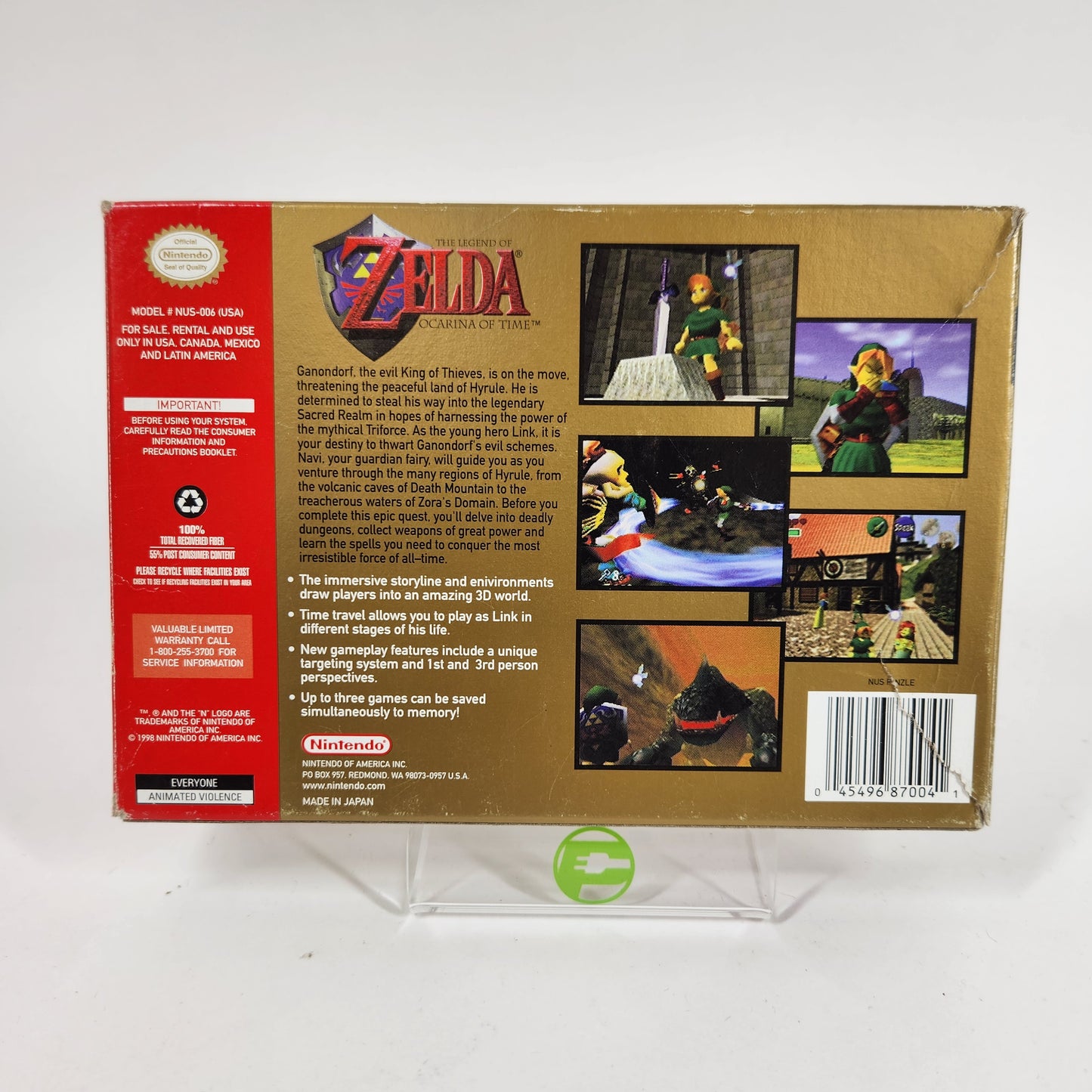 Zelda Ocarina of Time (Nintendo 64 N64, 1998)