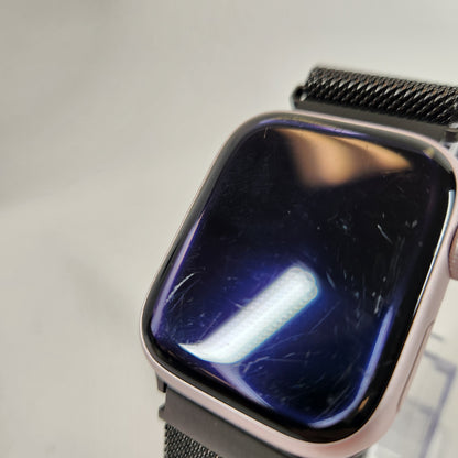 GPS Only Apple Watch Series 9 41MM Pink Aluminum Aftermarket Band MR933LL/A