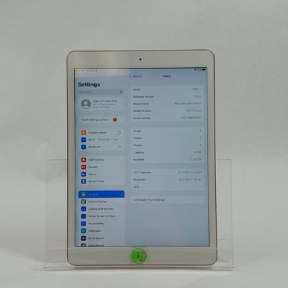 WiFi Only Apple iPad 8th Gen 32GB 15.4.1 Gold MYLC2LL/A