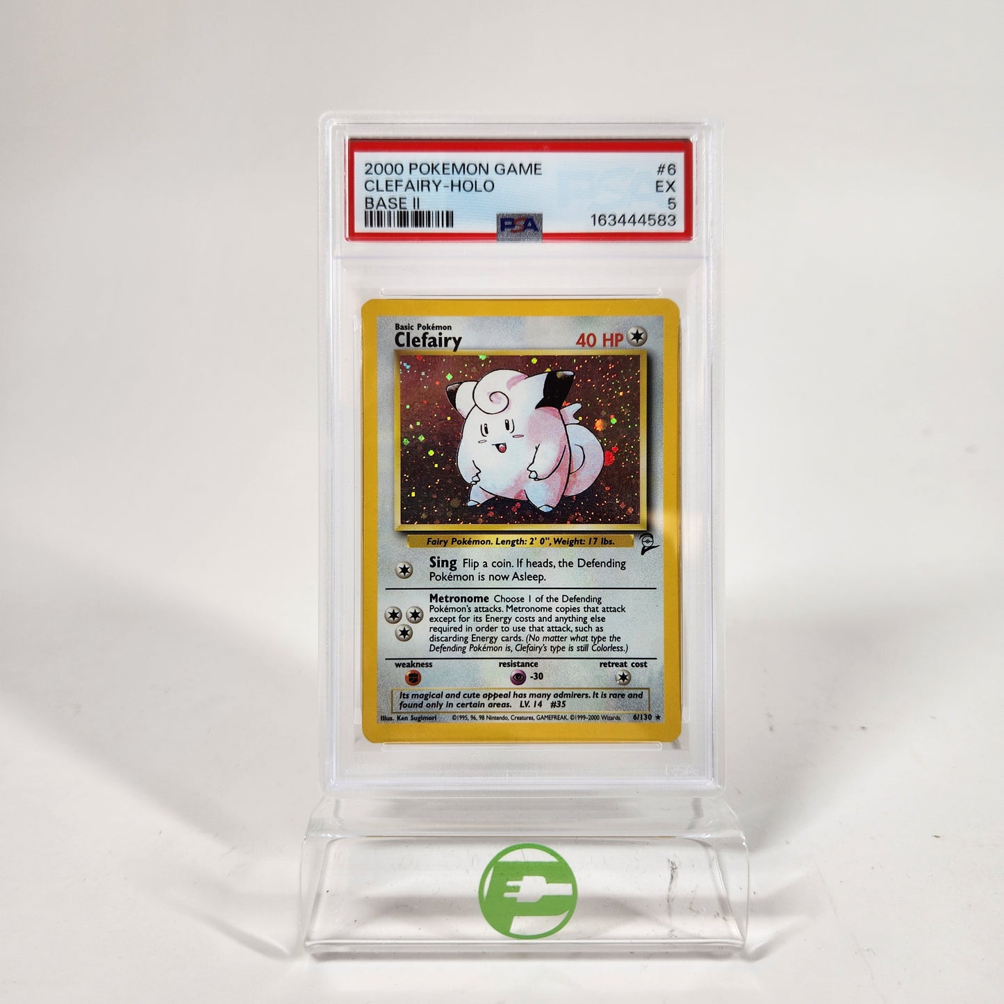 Pokémon TCG Base Set 2 Clefairy 6/130 Holo English PSA 5