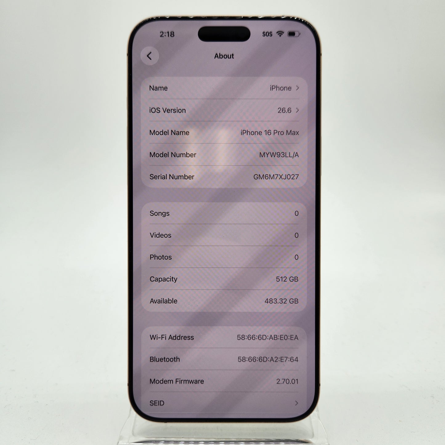 T-Mobile Apple iPhone 16 Pro Max 512GB Desert Titanium MYW93LL/A