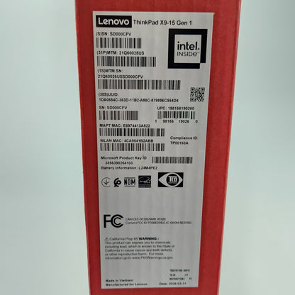 Lenovo Thinkpad X9-15 0025US Ultra 7 258 2.2GHz 32GB RAM 1TB SSD