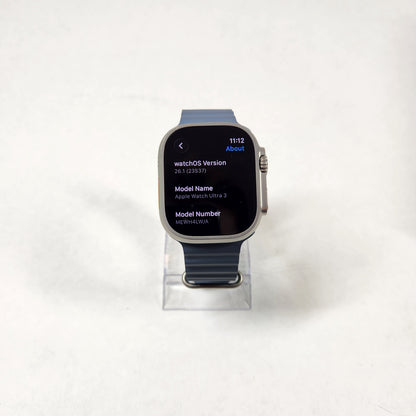 Unlocked Apple Watch Ultra 3 49MM Natural Titanium Ocean Band MEWH4LW/A